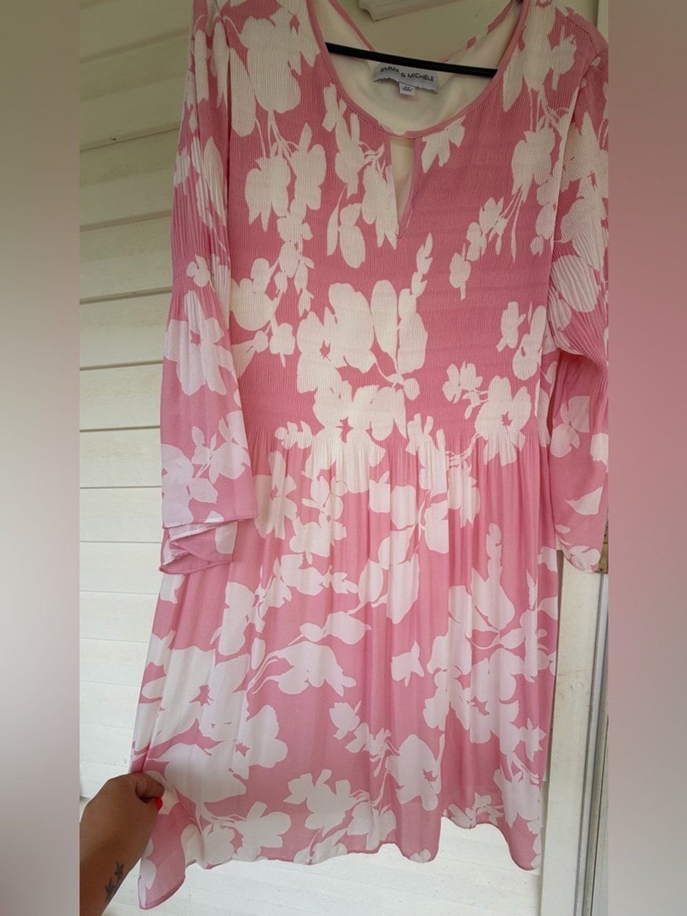 Emma & Michele Pink and White Floral Blouse